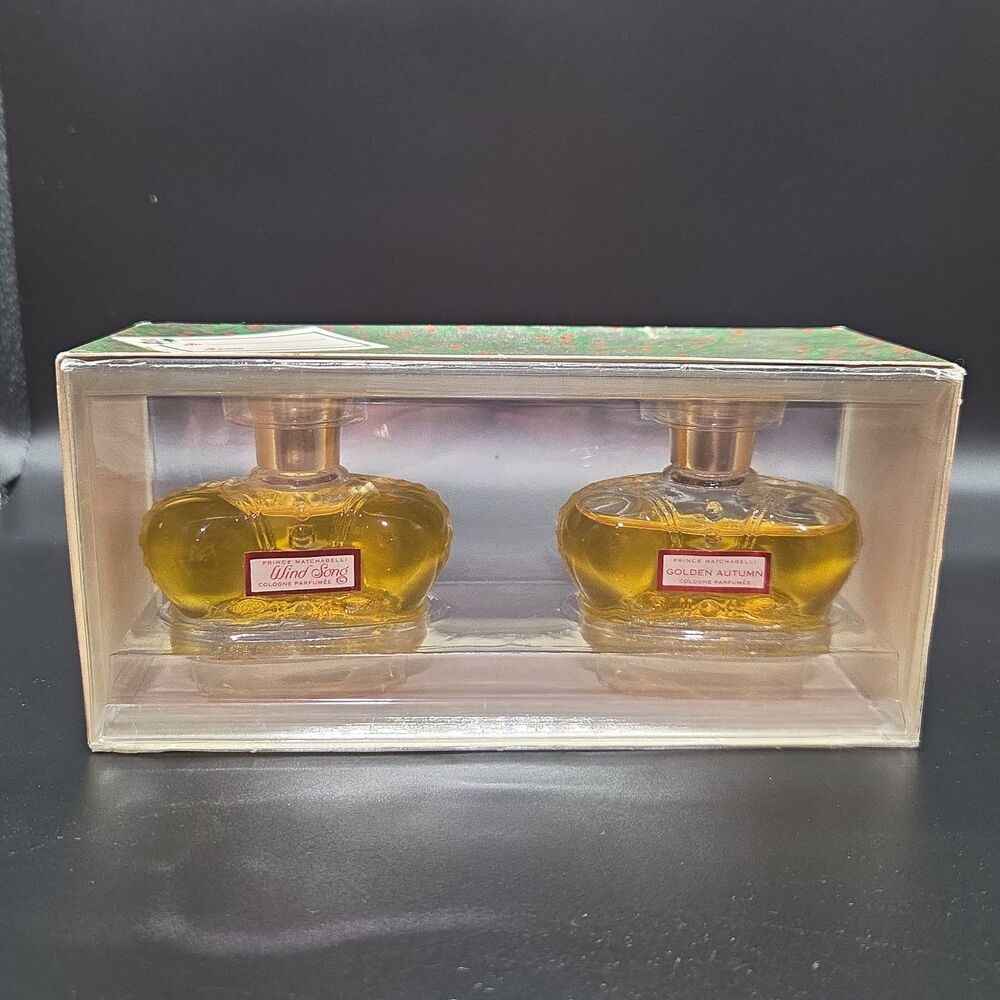 VTG Prince Matchabelli Christmas Duet Wind Song And Golden Autumn Cologne Rare